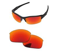 PapaViva Replacement Lenses for Oakley Flak Jacket OO9008 63mm Sunglass Fire Red Pro+ Anti-reflective Polarized
