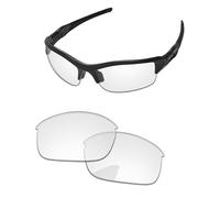 PapaViva Replacement Lenses for Oakley Flak Jacket OO9008 63mm Sunglass HD Clear Non-polarized