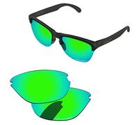 PapaViva Replacement Lenses for Oakley Frogskins Lite OO9374 Sunglasses Frame Bluish Green - Polarized