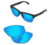 PapaViva Replacement Lenses for Oakley Frogskins Lite OO9374 Sunglasses Frame Ice Blue - Polarized