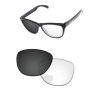 PapaViva Replacement Lenses for Oakley Frogskins OO9013 55mm Sunglass Eclipse Gray Photochromic Non-polarized