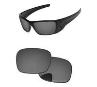 PapaViva Replacement Lenses for Oakley Fuel Cell OO9096 60mm Sunglass Black Chrome Polarized