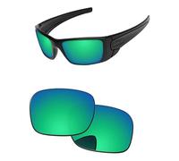 PapaViva Replacement Lenses for Oakley Fuel Cell OO9096 60mm Sunglass Emerald Green Pro+ Anti-reflective Polarized