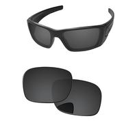 PapaViva Replacement Lenses for Oakley Fuel Cell OO9096 60mm Sunglass Solid Black Non-polarized