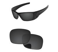 PapaViva Replacement Lenses for Oakley Fuel Cell OO9096 60mm Sunglass Solid Black Polarized