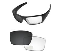 PapaViva Replacement Lenses for Oakley Gascan OO9014 60mm Sunglass Eclipse Gray Photochromic Pro+ Anti-fog