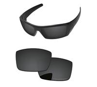 PapaViva Replacement Lenses for Oakley Gascan OO9014 60mm Sunglass Solid Black Polarized