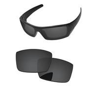 PapaViva Replacement Lenses for Oakley Gascan OO9014 60mm Sunglass Solid Black Pro+ Anti-fog Polarized