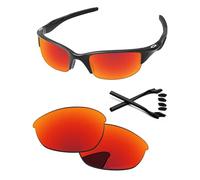 PapaViva Replacement Lenses for Oakley Half Jacket 2.0 OO9144 62mm Sunglass Fire Red Polarized