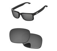 PapaViva Replacement Lenses for Oakley Holbrook OO9102 55mm Sunglass Black Chrome Polarized