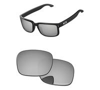 PapaViva Replacement Lenses for Oakley Holbrook OO9102 55mm Sunglass Chrome Silver Polarized