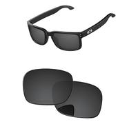PapaViva Replacement Lenses for Oakley Holbrook XL OO9417 59mm Sunglass Solid Black Pro+ Anti-fog Polarized