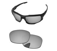 PapaViva Replacement Lenses for Oakley Si Ballistic Shocktube OO9329 Chrome Silver - Polarized
