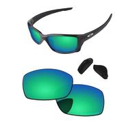 PapaViva Replacement Lenses for Oakley Straightlink OO9331 61mm/Straightlink Asian Fit OO9336 61mm Sunglass, Emerald Green, Straightlink