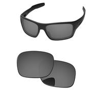 PapaViva Replacement Lenses for Oakley Turbine OO9263 Pro+ Black Chrome Polarized