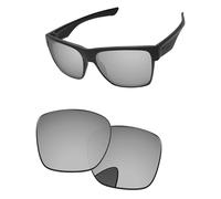 PapaViva Replacement Lenses for Oakley TwoFace XL OO9350 58mm Sunglass Chrome Silver Pro+ Anti-reflective Polarized