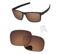 PapaViva Replacement Lenses & Nose Pads for Oakley Holbrook Metal OO4123 Copper Brown - Polarized