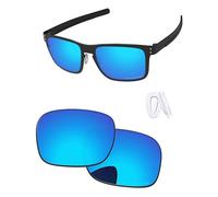 PapaViva Replacement Lenses & Nose Pads for Oakley Holbrook Metal OO4123 Ice Blue - Polarized