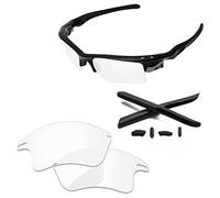 PapaViva Replacement Lenses & Rubber Kits for Oakley Fast Jacket XL OO9156 Crystal Clear