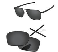 PapaViva Replacement Lenses & Rubber Kits for Oakley Gauge 6 OO6038 Black Grey - Polarized