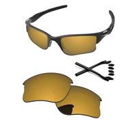 PapaViva Replacement Lenses & Rubber Kits for Oakley Half Jacket 2.0 XL OO9154 62mm Sunglass Bronze Gold Pro+ Anti-reflective Polarized