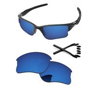 PapaViva Replacement Lenses & Rubber Kits for Oakley Half Jacket 2.0 XL OO9154 62mm Sunglass Deep Water Pro+ Anti-reflective Polarized