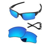 PapaViva Replacement Lenses & Rubber Kits for Oakley Half Jacket 2.0 XL OO9154 62mm Sunglass Ice Blue Polarized
