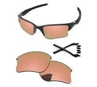 PapaViva Replacement Lenses & Rubber Kits for Oakley Half Jacket 2.0 XL OO9154 62mm Sunglass Rose Gold Polarized