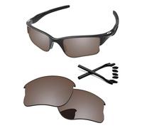 PapaViva Replacement Lenses & Rubber Kits for Oakley Half Jacket 2.0 XL OO9154 62mm Sunglass Vivid Bronze Pro+ Anti-reflective Polarized