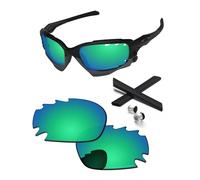 PapaViva Replacement Lenses & Rubber Kits for Oakley Jawbone/Racing Jacket Vented Bluish Green - Polarized