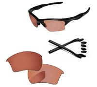 PapaViva Replacement Lenses & Rubber Kits & Rubber Kits for Oakley Half Jacket 2.0 XL OO9154 62mm Sunglasses Pro+ Orange Photochromic