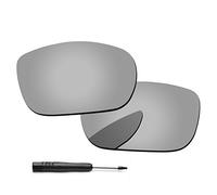 PapaViva Replacement Lenses & Screwdriver for Oakley TwoFace OO9189 Sunglass Chrome Silver Non-polarized