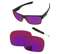 PapaViva Replacement Lenses & Screwdriver for Oakley TwoFace OO9189 Sunglass Midnight Sun Pro+ Anti-reflective Polarized