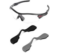 PapaViva Replacement Nose Pad Nosepad Nose Piece Nosepiece for Oakley Radar Path/RadarLock Path/Radar EV Path Series Sunglass - Grey + Black