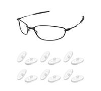 PapaViva Replacement Nose Pads Nose Pieces for Oakley Square Wire 2/W Square Wire/Square Wire 2.0/Square Wire 3.0 - Euro Fit (6 Pairs Packed-Clear)