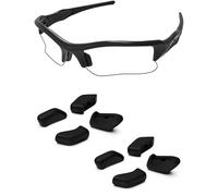 PapaViva Replacement Nose Pads Pieces for Oakley Flak Jacket XLJ/Flak 2.0 XL/Half Jacket 2.0 XL/Fast Jacket XL - Black + Black