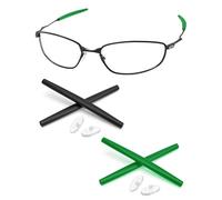 PapaViva Replacement Rubber Kits for Oakley Whisker/Square Whisker - Dark Green + Black