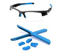 PapaViva Replacement Rubber Kits Nose Pads Pieces & Earsocks for Oakley Fast Jacket OO9097/Fast Jacket XL OO9156 Sunglasses - Blue