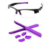 PapaViva Replacement Rubber Kits Nose Pads Pieces & Earsocks for Oakley Fast Jacket OO9097/Fast Jacket XL OO9156 Sunglasses - Purple