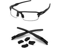 PapaViva Replacement Rubber Kits Nose Pads Pieces & Earsocks for Oakley Flak 2.0 OO9295/Flak 2.0 XL OO9188 Sunglasses - Black