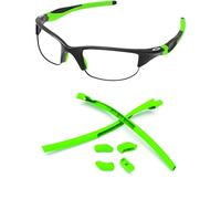 PapaViva Replacement Rubber Kits Nose Pads Pieces & Earsocks for Oakley Half Jacket 2.0 OO9144/Half Jacket 2.0 XL OO9154 - Green