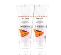 Papaya & Apricot Face Scrub - 80g (Pack of 2) | Gentle Exfoliating Scrub for Sensitive Skin | Removes Dead Skin, Blackheads & Whiteheads | Mild & Nourishing Face Scrub