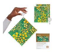 Papaya Reusable Paper Towels 2-Pack - 2 Sheets + 1 Hooks Quick Drying No Odor 1 Sheet Replaces 17 Rolls Washable Kitchen Cloth Sustainable Dish S