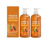 Papaya Shower Gel,Papaya Cleanser,Exfoliating Shower Cream,237ml Whitening Smoothing Exfoliating Body Wash,Long Lasting Nourishing And Moisturizing Shower Gel For Dark Skin,for Men And Women (2)