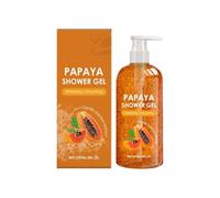 Papaya Shower Gel, Papaya Cleanser, Skin Lightening & Exfoliating Shower Cream, Nourishing & Refreshing Formula to Leave Skin Feeling Silky & Soft, for All Skin Types