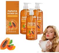 Papaya Shower Gel, Whitening Smoothing Exfoliating Body Wash, Long Lasting Nourishing & Refreshing Formula to Leave Skin Feeling Silky & Soft, for All Skin Types (3)