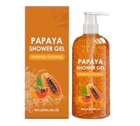 Papaya Shower Gel, Whitening & Smoothing Exfoliating Body Wash with Natural Papaya Extraction, Deeply Cleansing and Exfoliating, Nourishing and Brightening, Light Texture, Lasting Fragrance (1pcs)
