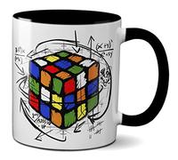 PAPAYANA - 1017 - RUBIK-CUBE - Duplex Printed Mug 325ml 11oz - Large Color Selection - Black