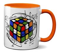 PAPAYANA - 1017 - RUBIK-CUBE - Duplex Printed Mug 325ml 11oz - Large Color Selection - Orange