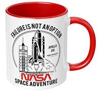 PAPAYANA - NASA Space Adventure - Printed Ceramic Mug on Both Sides 325ml 11oz - Large Choice of Colours - Red